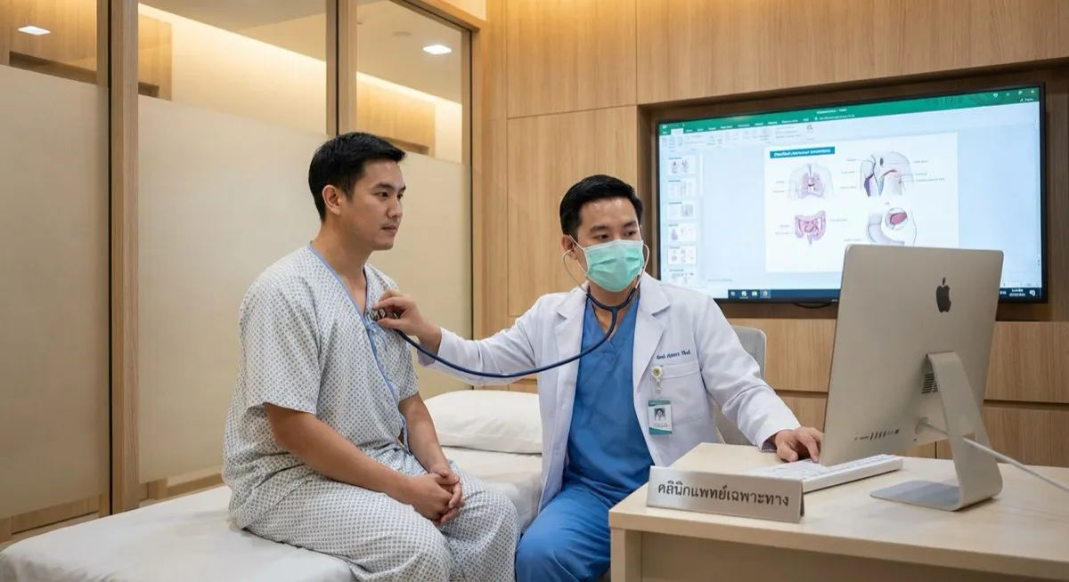 Gynecomastia Surgery procedure at a clinic in Bangkok