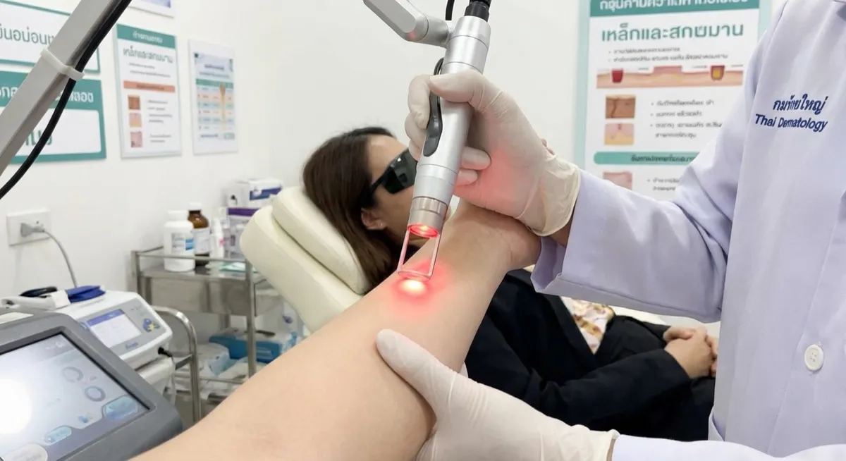 Laser Hair Removal procedure at a clinic in Phuket