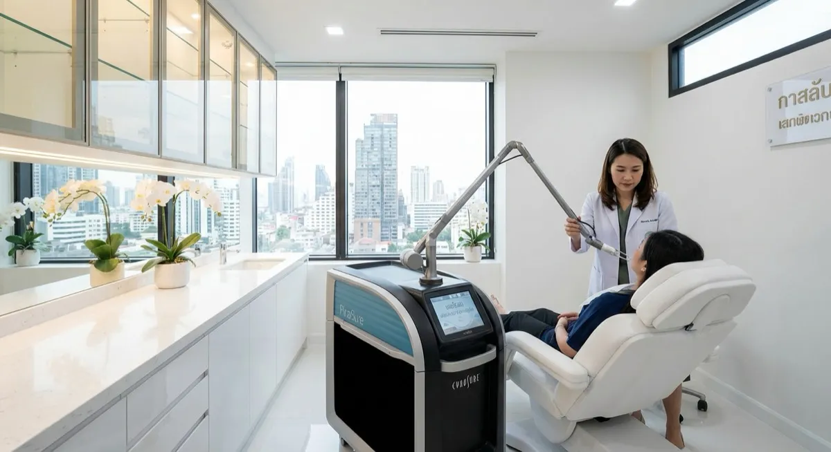 Laser Skin Resurfacing procedure at a clinic in Phuket