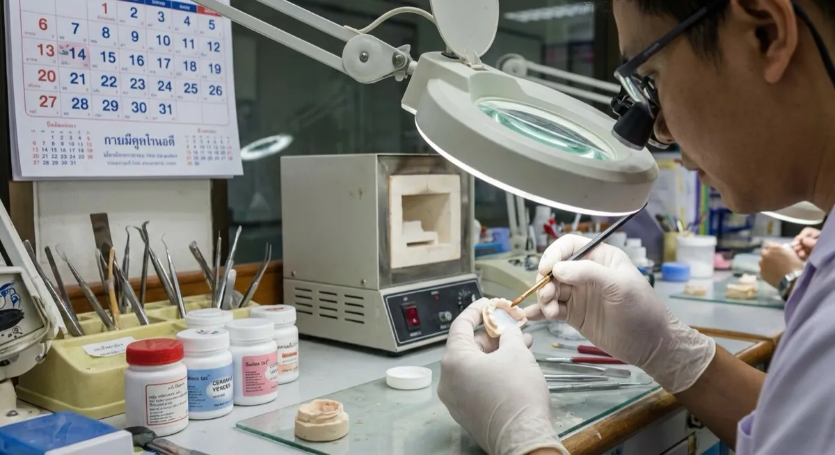 Porcelain Veneers procedure at a clinic in Bangkok