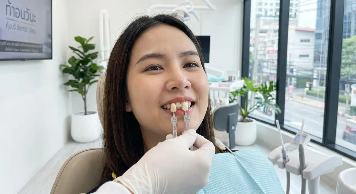 Teeth Whitening procedure at a clinic in Phuket